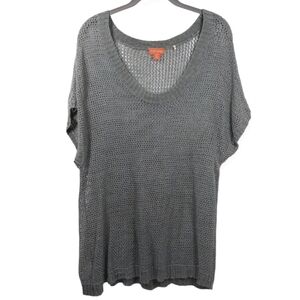 TOMMY BAHAMA Relax Mesh Pullover Linen Sweater Women’s Small Taupe